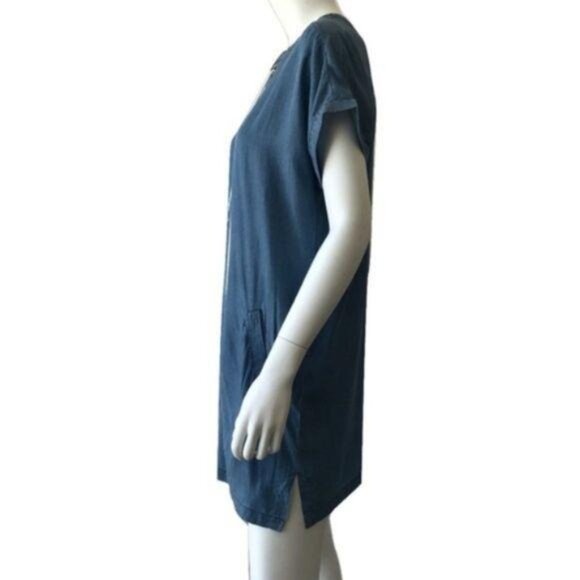 Blue Island Plunge Lace Up Cover Up - Picture 4 of 4